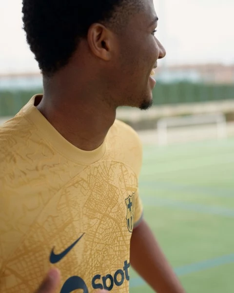 Maillot de Foot FC Barcelone Lewandowski 9 Tenue Extérieur 2022/23